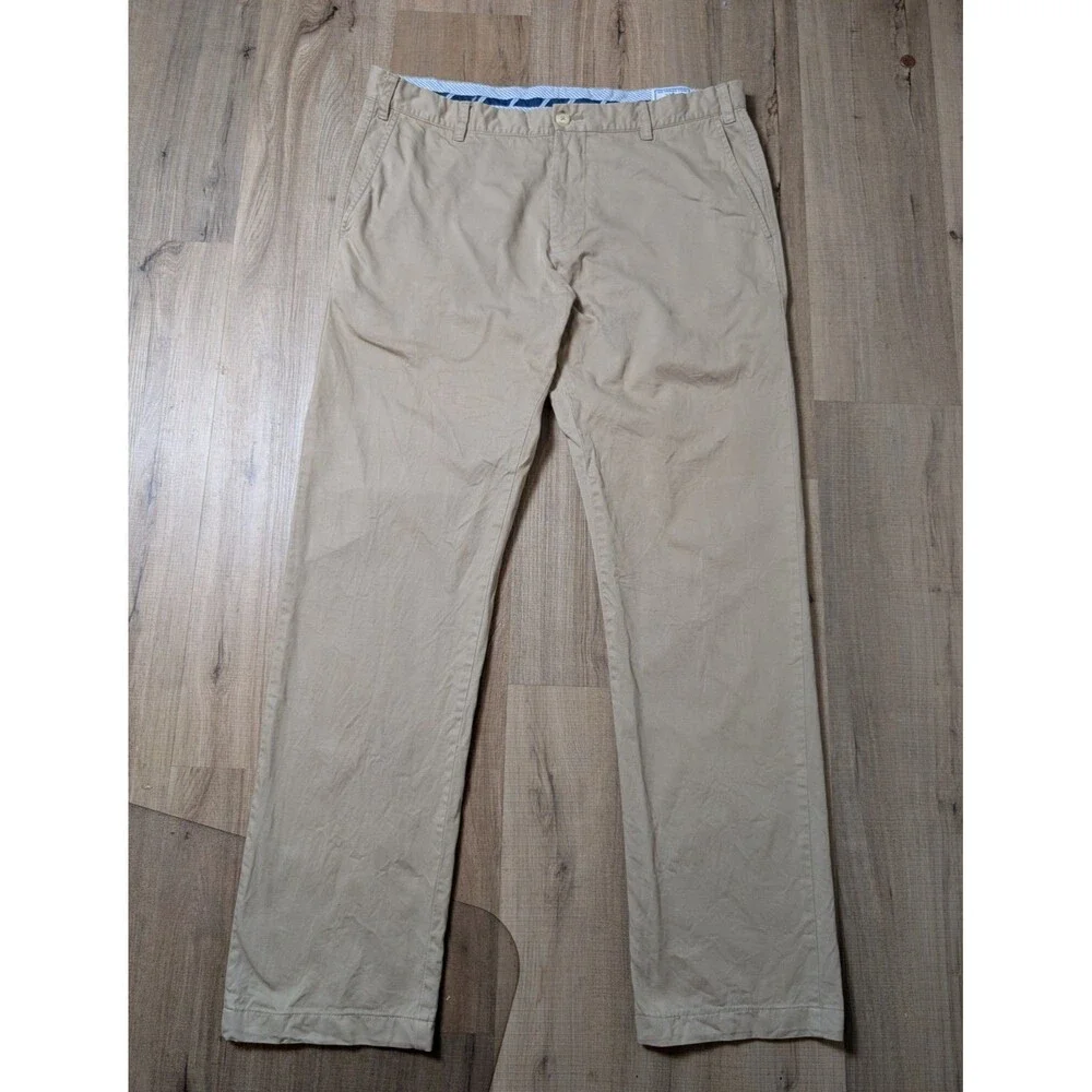 Southern Tide Size 38X33 Pants Skipjack Classic Fit Cotton Blend Khakis Chino - Picture 2 of 12